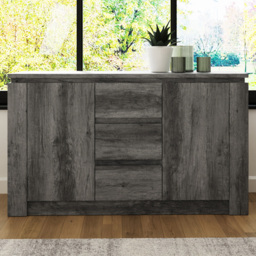 GFW Canyon Grey 2 Door 3 Drawer Sideboard