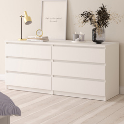 Furniture To Go Naia 6 Drawer White Chest of Drawers - thumbnail 1