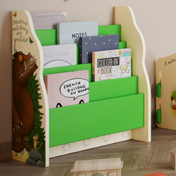 Kidsaw Gruffalo 4 Shelf Green and Cream Bookcase Sling