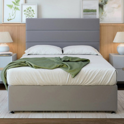 Bedmaster Single Silver Plush Velvet 2 Drawer Divan Base
