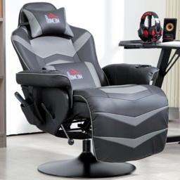 HOMCOM Grey Massage Recliner Chair with Remote