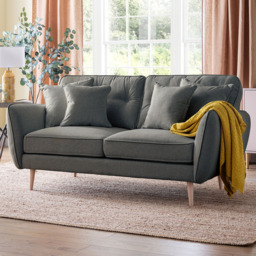 Opry Faro 2 Seater Button Back Slate Sofa
