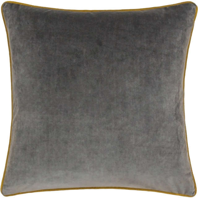 Furn Meridian Velvet Charcoal and Moss Cushion 45 x 45cm - image 1