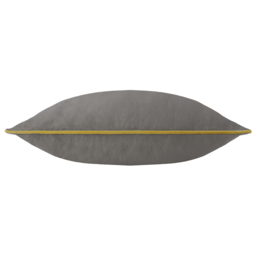 Furn Meridian Velvet Charcoal and Moss Cushion 45 x 45cm - thumbnail 3