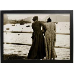 Laura Ashley Harbour Archive Fashion Photography Black Frame Wall Art 50 x 70cm