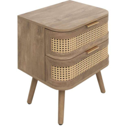 Birlea Noah 2 Door Rattan Effect Bedside Table - thumbnail 3