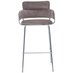 Premier Housewares Tamzin Mink Velvet Bar Chair - thumbnail 3