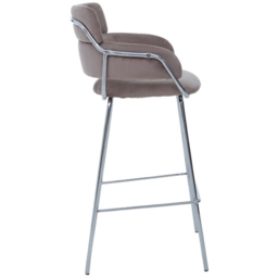Premier Housewares Tamzin Mink Velvet Bar Chair - thumbnail 4