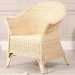 Desser Furniture King Adult Sized Natural Wicker Loom Chair - thumbnail 1