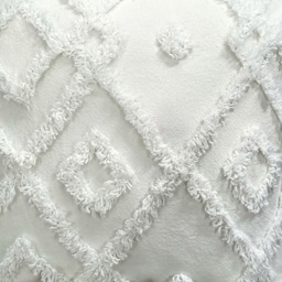 Velosso Diamond Tufted White Filled Cushion 43 x 43cm 2 Pack - thumbnail 2