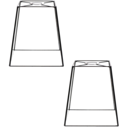 ValueLights Susie Matt Black Glass Pendant Shade 2 Pack