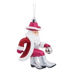 Jingle Bell Boogie Disco Santa Red Christmas Hanging Decoration - thumbnail 1