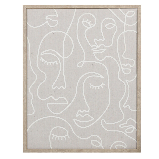 Single Natural Figurative Lines 50 x 40cm Framed Wall Art in Assorted styles - image 1