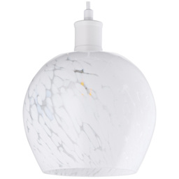 Happy Homewares Opal White Snowflake Glass Ceiling Pendant Shade