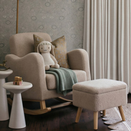 Bebe & Beyond Soother Biscuit Ted Nursing Chair and Stool - thumbnail 1