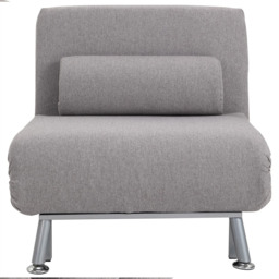 Portland Single Seater Grey Foldable Sofa Bed - thumbnail 3