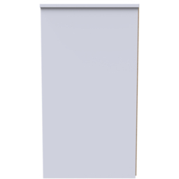 Crowndale New York 3 Drawer Matt White Bedside Table Ready Assembled - thumbnail 4