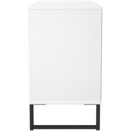 Crowndale Fluted 6 Drawer Duck and White Matt Wide Chest of Drawers Ready Assembled - thumbnail 3