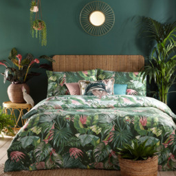 furn. Amazonia Tropical King Size Jade Duvet Set