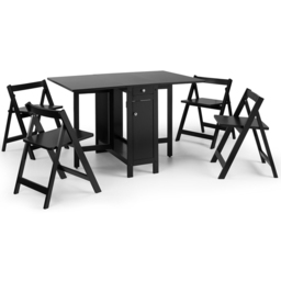 Julian Bowen Savoy Black 4 Seater Dining Set - thumbnail 2