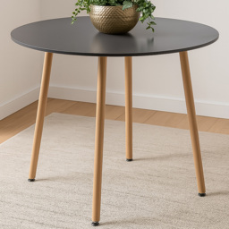 Kosy Koala 4 Seater Grey Wooden Round Dining Table