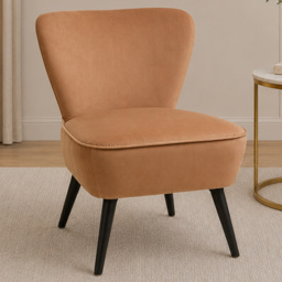Premier Housewares Darcy Natural Fabric Chair - thumbnail 1