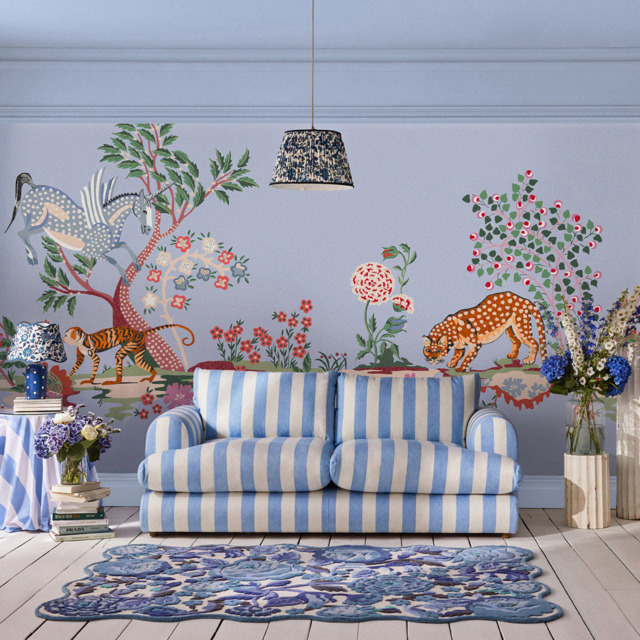 Cath Kidston Painted Kingdom Blue Mural - image 1