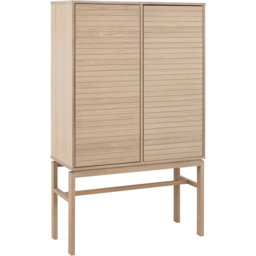 Florence Linley 2 Door 6 Shelf White Oak Cabinet - thumbnail 2