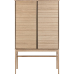 Florence Linley 2 Door 6 Shelf White Oak Cabinet - thumbnail 3