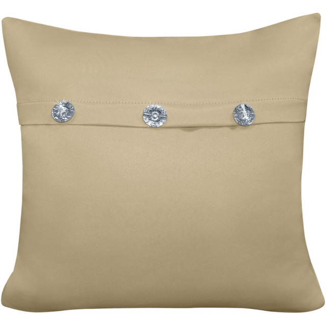 Velosso Stone Diamante Mock Flap Filled Cushion 43 x 43cm 2 Pack - image 1