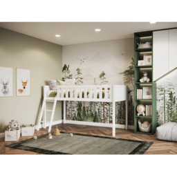 Flair Bea Wooden White Mid Sleeper - thumbnail 3