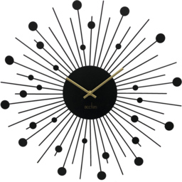 Acctim Brielle Starburst Black Wall Clock 50cm - thumbnail 1