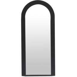 Evie Ridged Arch Lean To Mirror Black
