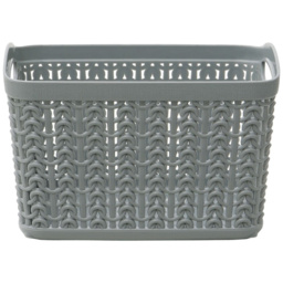 JVL Loop 1.5L Grey Storage Basket 3 Pack - thumbnail 4