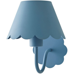ValueLights Hallie Blue Scallop Rechargeable Wall Light