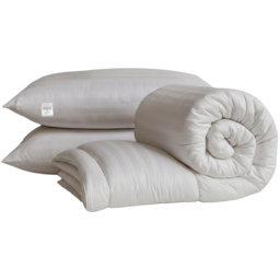 MHG Living White Single Spring Summer Hollowfibre Duvet and Pillow Set 4.5 Tog