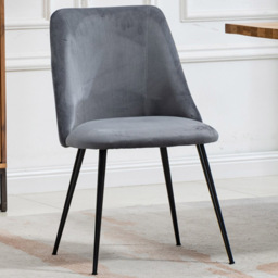 Artemis Home Morandi Set of 2 Grey Velvet Dining Chair