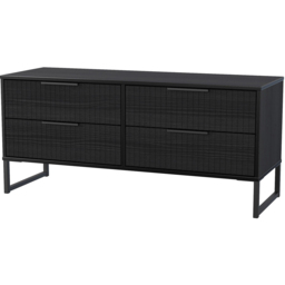 Crowndale Fluted 4 Drawer Black Ash Bed Box Ready Assembled - thumbnail 4