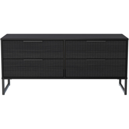 Crowndale Fluted 4 Drawer Black Ash Bed Box Ready Assembled - thumbnail 2