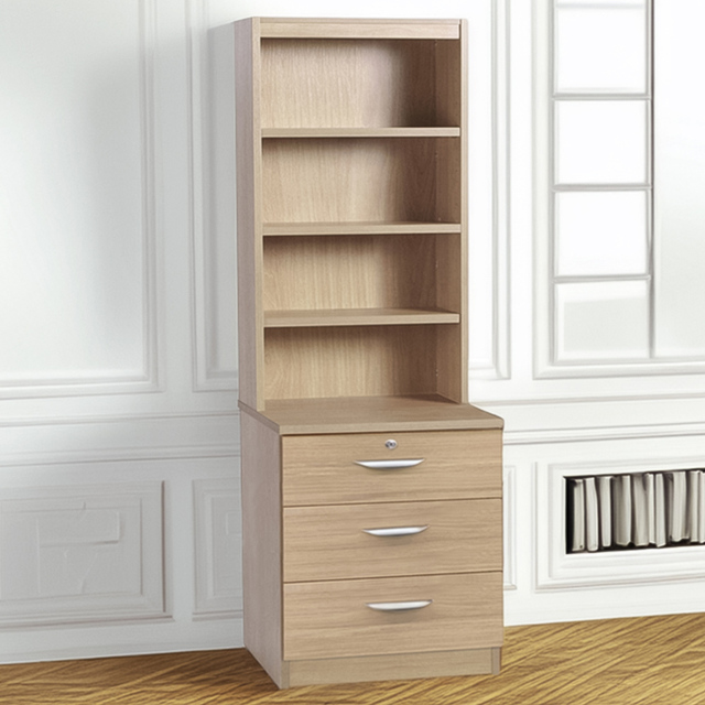 R White Cabinets Brown 3 Drawer 4 Shelf Storage Chest with Hutch - image 1