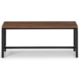 Julian Bowen Tribeca 2 Seater Walnut Dining Bench - thumbnail 3
