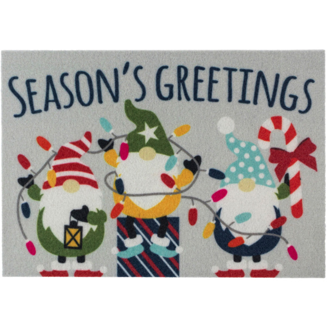 JVL 40 x 57cm Christmas Gonks Entrance Doormat - image 1