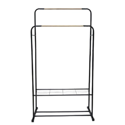 Black Bamboo Double Garment Rail