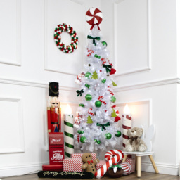 The Christmas Workshop Slim Line Christmas Tree White 6ft - thumbnail 4