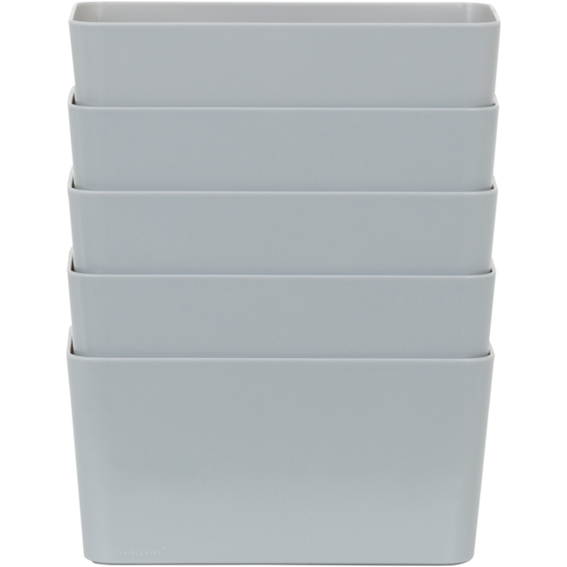 Wham Grey Rectangular Studio Basket 6.01 5 Pack - image 1