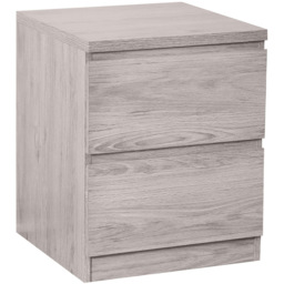 Julian Bowen Jupiter 2 Drawer Grey Oak Bedside - thumbnail 2