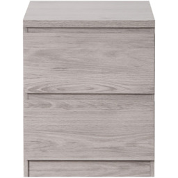 Julian Bowen Jupiter 2 Drawer Grey Oak Bedside - thumbnail 4