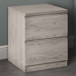 Julian Bowen Jupiter 2 Drawer Grey Oak Bedside
