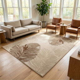 Sunset Feather Rug Neutral 120cm - thumbnail 2