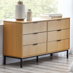 Julian Bowen 6 Drawer Warm Wood Storage Chest - thumbnail 1
